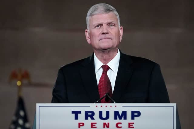 Rev. Franklin Graham, son of the late evangelical Christian leader Billy Graham, is a supporter of Donald Trump. Photo: Drew Angerer/Getty Images