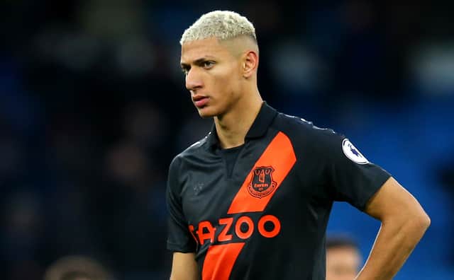Richarlison will serve a one-match ban at Brentford. Picture: Alex Livesey/Getty Images