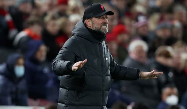 Jurgen Klopp gestures to his Liverpool team during the Champions League Group B match against FC Porto at Anfield. Photo: Clive Brunskill/Getty Images