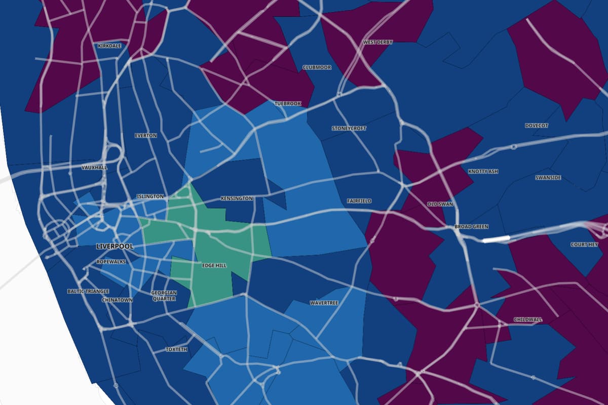 Vulnerability Map Liverpool COVID-19: The five Liverpool neighbourhoods with fastest rising case rates