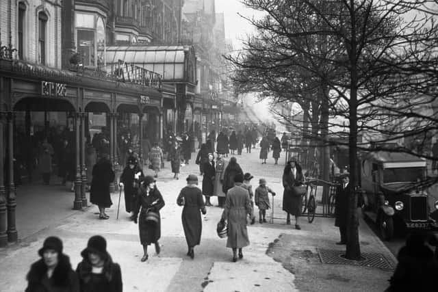 Christmas shoppers in Lord Street, Southport circa 1931. Image: Photo by Topical Press Agency/Getty Images