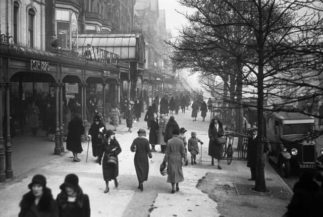 Christmas shoppers in Lord Street, Southport circa 1931. Image: Photo by Topical Press Agency/Getty Images