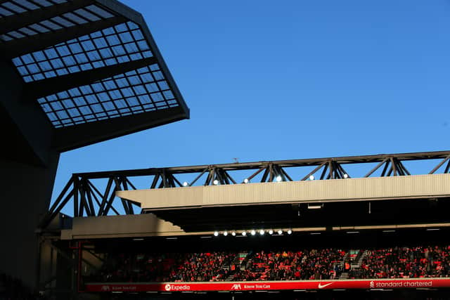 Liverpool fans will need to present their NHS COVID Pass at Thursday’s game at home to Newcastle. Photo: Alex Livesey/Getty Images