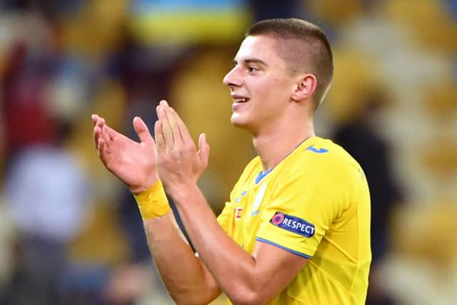 Vitaliy Mykolenko is a January target for Everton. Picture: SERGEI SUPINSKY/AFP via Getty Images