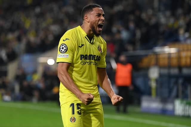Arnaut Danjuma celebreates scoring for Villarreal against Young Boys in the Champions League. Picture: David Ramos/Getty Images