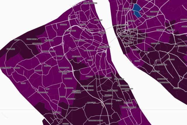 A map of COVID-19 hotspots in Wirral. Image: Gov.uk