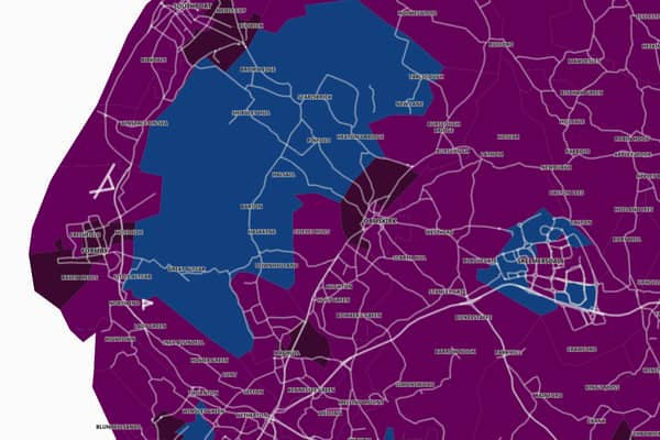 A map of COVID-19 hotspots in Sefton. Image: Gov.uk