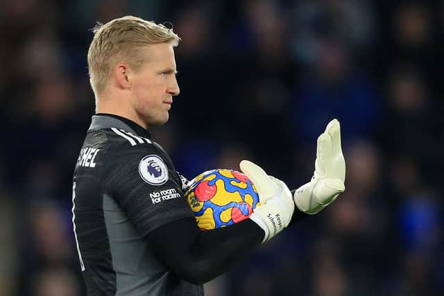 Leicester keeper Kasper Schmeichel. Picture: LINDSEY PARNABY/AFP via Getty Images