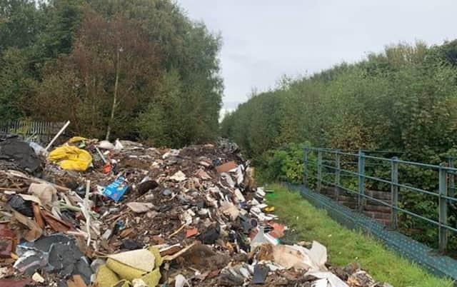 <p>Wango Lane before the fly-tipping was cleared away. Image: Network Rail</p>