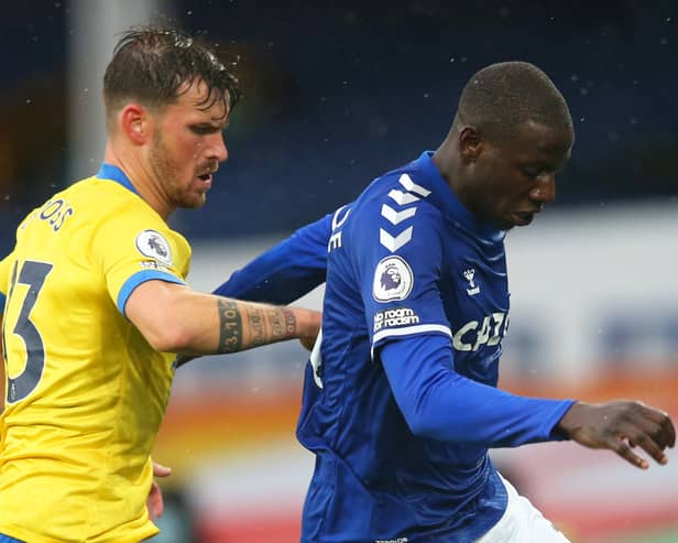 Abdoulaye Doucoure in action for Everton against Brighton last season. Picture: Alex Livesey/Getty Images)