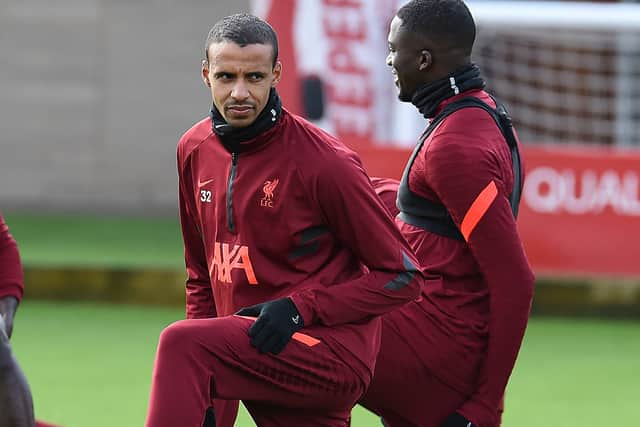 Joel Matip trained with Liverpool on December 30 before testing positive for coronavirus. Picture: John Powell/Liverpool FC via Getty Images