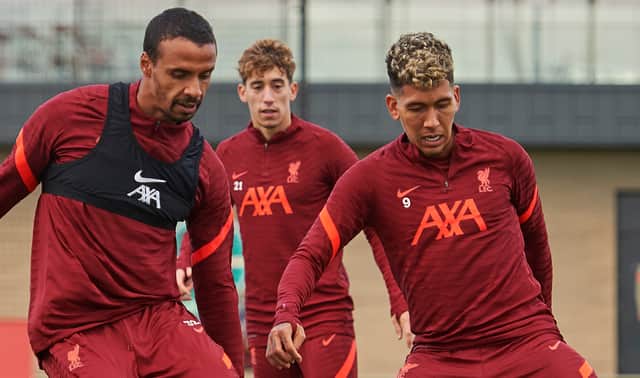 Liverpool duo Joel Matip and Roberto Firmino are isolating after testing positive for coronavirus. Picture: Nick Taylor/Liverpool FC/Liverpool FC via Getty Images)
