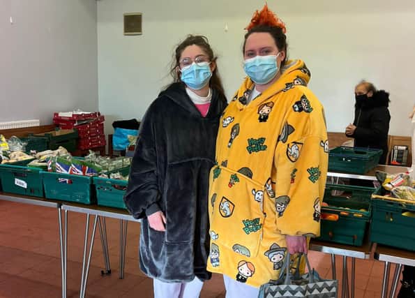 Lizzie and fellow GBBO contestant Freya at a South Liverpool Zero Waste Community venue. Image: Kathryn Bowman 