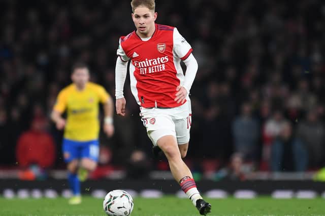 Arsenal midfielder Emile Smith Rowe. Picture: David Price/Arsenal FC via Getty Images