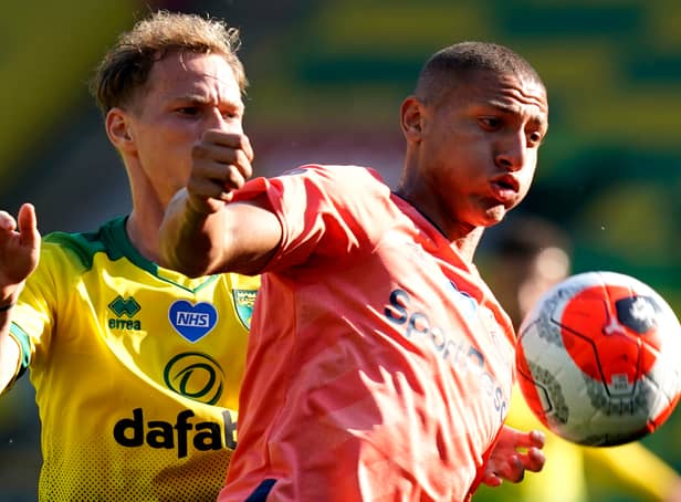 <p>Richarlison in action for Everton at Norwich last season. Picture: Tim Keeton/Pool via Getty Images</p>