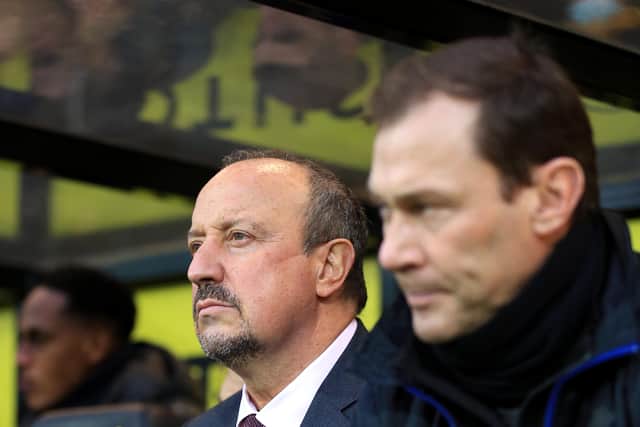 Everton manager Rafa Benitez and assistant Duncan Ferguson. Picture: Stephen Pond/Getty Images