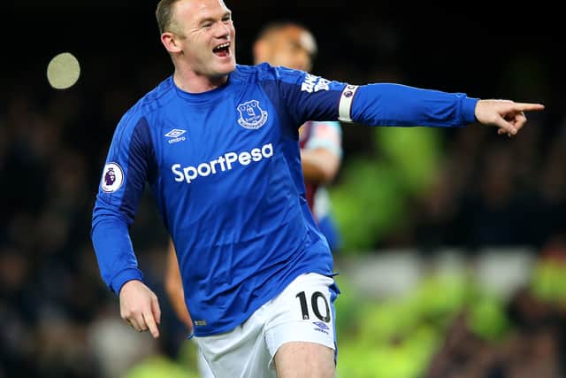 Wayne Rooney celebrates during his second spell at Everton. Picture: Alex Livesey/Getty Images
