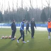 Duncan Ferguson takes Everton training. Picture: Everton FC/ Youtube