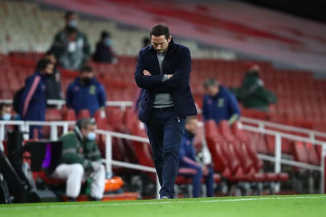Frank Lampard dejected during his time as Chelsea boss. Picture: Julian Finney/Getty Images
