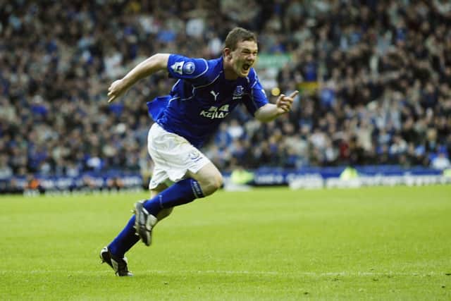 Wayne Rooney celebrates scoring during his Everton playing days. Picture: Clive Brunskill/Getty Images