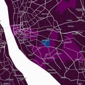 A map of COVID hotspots in Liverpool fro data up to 14 January. Image: Gov.uk