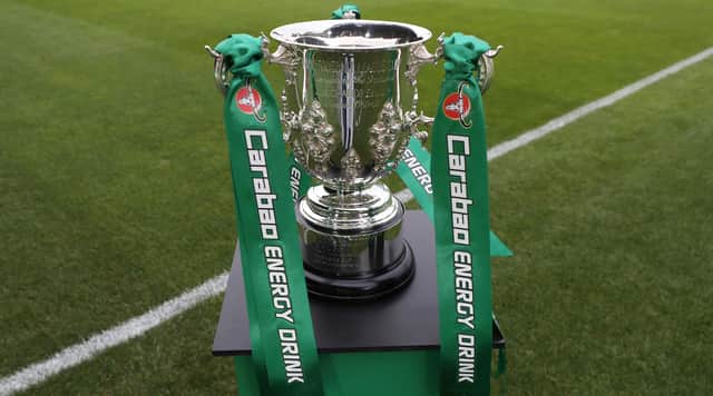 A general view of the Carabao Cup trophy. Picture: Catherine Ivill/Getty Images