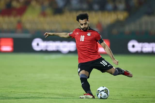 Egypt forward Mohamed Salah. (Photo by KENZO TRIBOUILLARD/AFP via Getty Images)