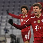  Bayern Munich’s Thomas Muller has been linked with a move to Everton. Photo by Alexander Hassenstein/Getty Images