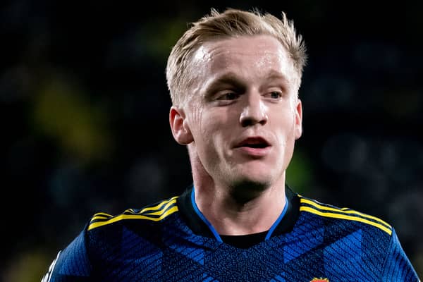 Donny van de Beek has joined Everton from Manchester United. Picture: Ash Donelon/Manchester United via Getty Image
