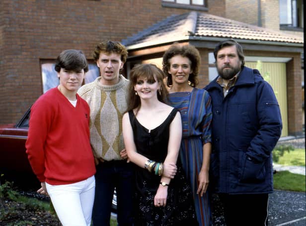 <p>Ricky Tomlinson (right) in Brookside in 1982. Photo: Avalon/Getty Images</p>