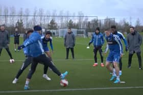 Frank Lampard observes Everton training. Picture: Everton FC/ Youtube