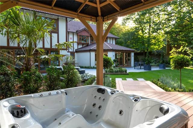 Relaxing hot tub in the back garden. Photo: Savills/Rightmove