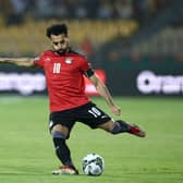 Mohamed Salah in action for Egypt. 