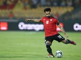 Mohamed Salah in action for Egypt. 