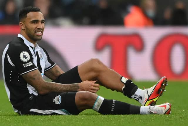 Callum Wilson will be missing for Newcastle against Everton. Picture: Stu Forster/Getty Images