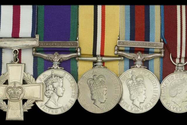 Corporal Josh Griffiths military medals. Image: Dix Noonan Webb / SWNS