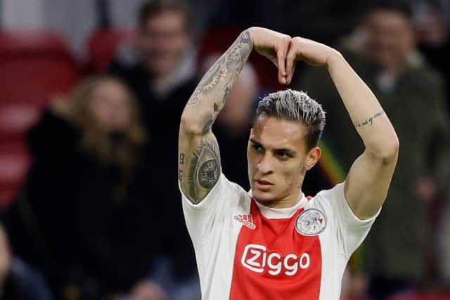 Antony has told news outlets he is happy at Ajax but wants to play in the Premier League or La Liga one day. Credit: Getty. 