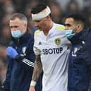 Robin Koch suffered a head injury in Leeds’ loss to Manchester United. Picture: PAUL ELLIS/AFP via Getty Images