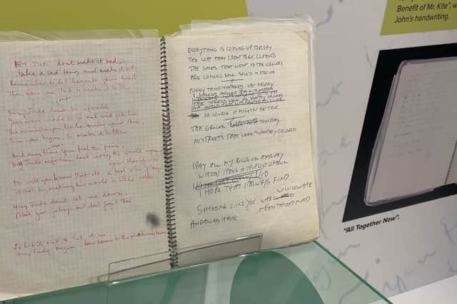 Paul McCarney’s handwritten lyrics to ‘Hey Jude”