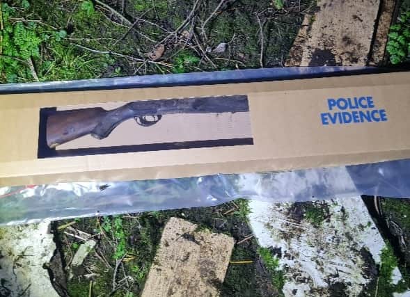 One of the shotgun’s found during the police search. Image: Merseyside Police
