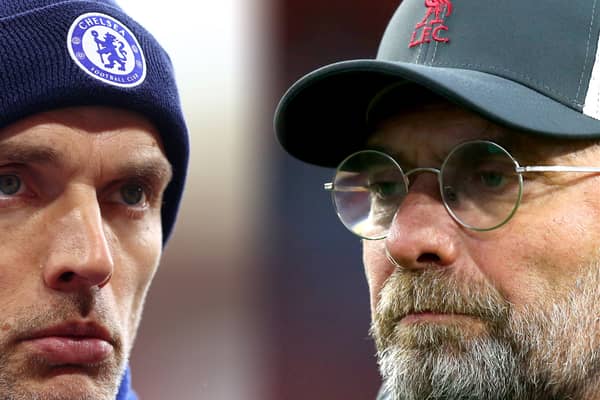 Chelsea boss Thomas Tuchel and Liverpool manager Jurgen Klopp. Picture: Getty Images 