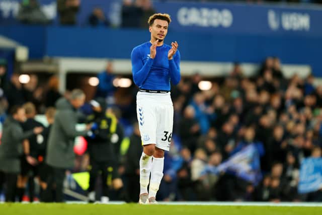Dele Alli is cup-tied for Everton. Picture: Marc Atkins/Getty Images