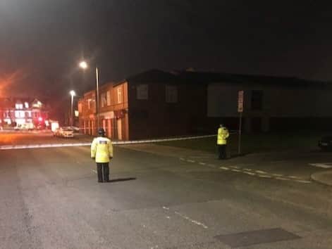 Police at the scene at Upper Warwick Street. Image: Merseyside Police