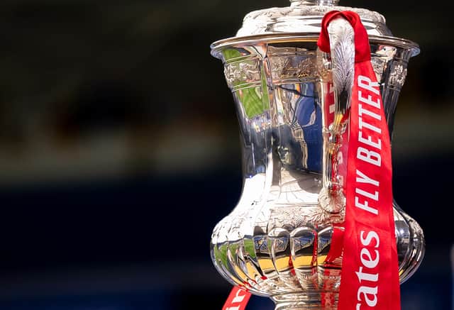 <p>The FA Cup trophy. Picture: Ash Donelon/Manchester United via Getty Images</p>