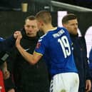 Vitaliy Mykolenko comes off during Everton’s defeat of Boreham Wood. Picture: Clive Brunskill/Getty Images