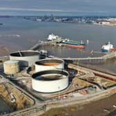 Oil tankers unload at the Essar Oil Tranmere Terminal on the River Mersey. Photo: Christopher Furlong