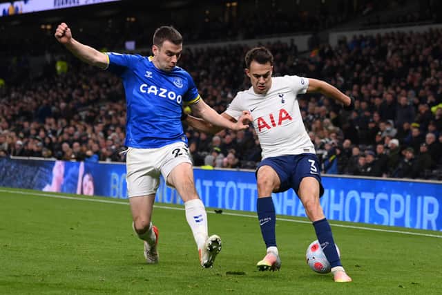 Seamus Coleman in action against Tottenham. Picture: Mike Hewitt/Getty Images