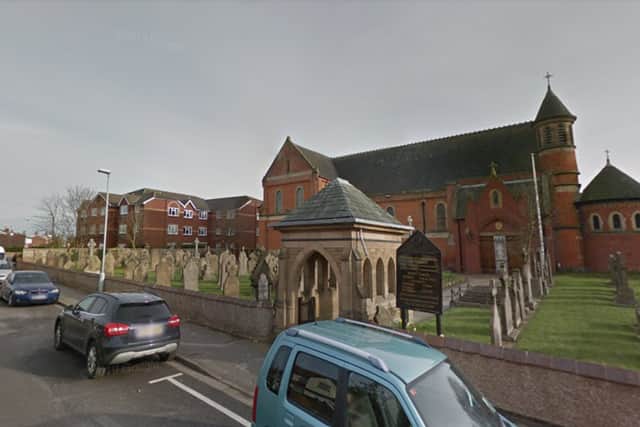 The stabbing took place in the graveyard of Our Lady of Compassion Church, School Lane, Formby.
