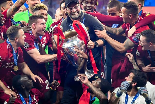 Jurgen Klopp with the Champions League trophy in 2019. Photo: Michael Regan/Getty Images