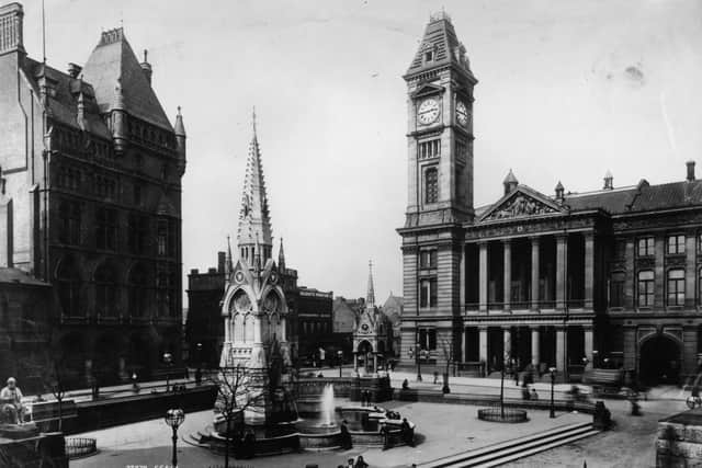 Scenes of circa 1900 Birmingham Museum and Art Gallery in the West Midlands